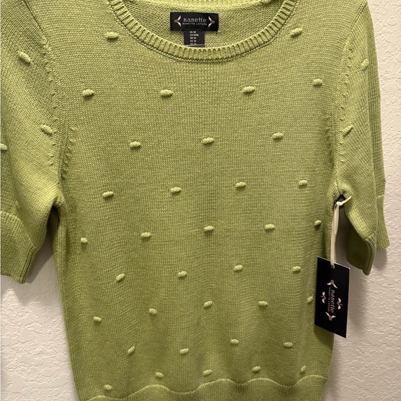 Nanette Lapore Green Pullover Popcorn Knit Sweater - NEW - Size Med - Picture 2 of 6